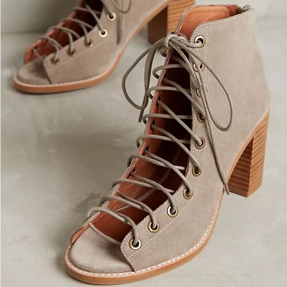 Jeffrey Campbell Cors Lace-Up Ankle Boot - Taupe Suede, Size 8 - Picture 2 of 7
